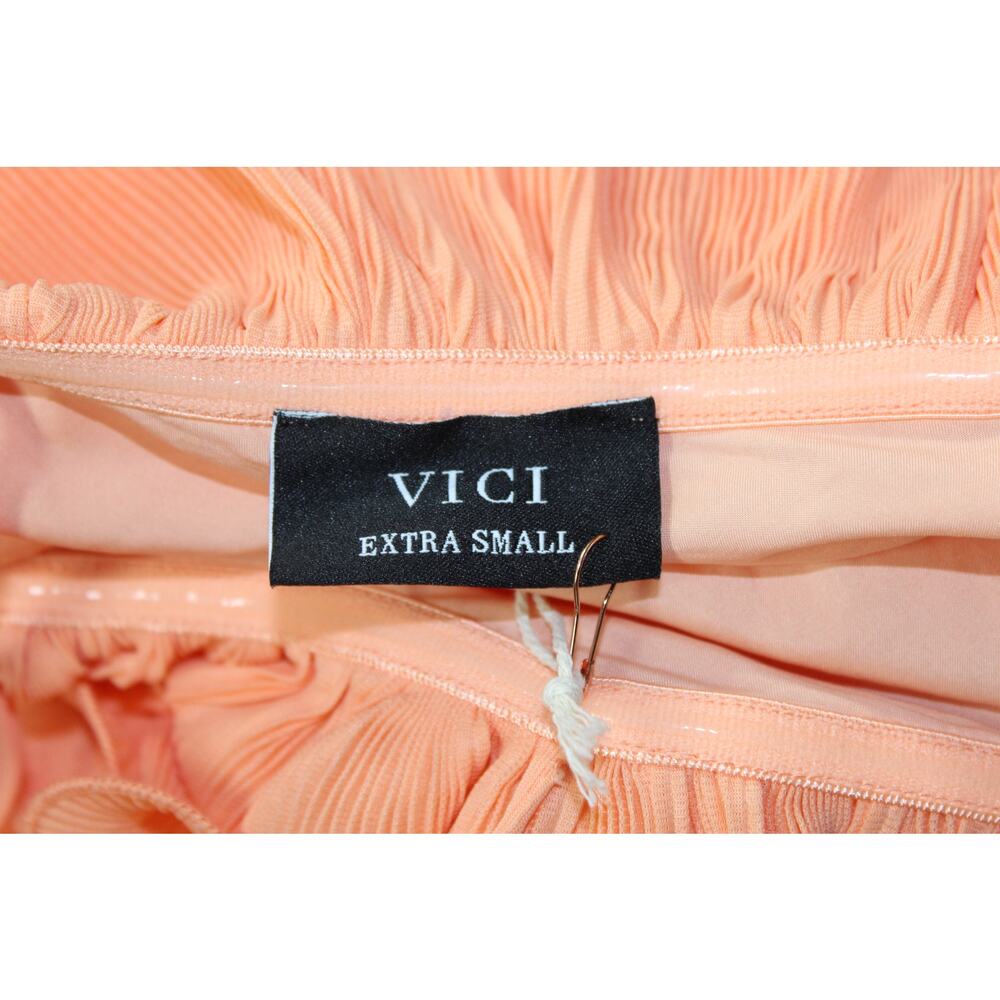 Vici Swing By Plisse Tiered Ruffle Maxi Dress - XS/Apricot - Picture 6 of 9